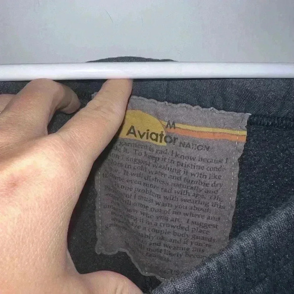 AVIATOR NATION STRIPPED JOGGERS MEDIUM - Picture 3 of 11